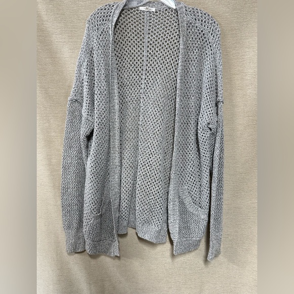 Maurices Sweaters - Women's Gray Open-Knit cardigan size XL